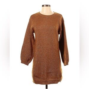 Steve Madden Gold Flecked Sweater Dress size Large